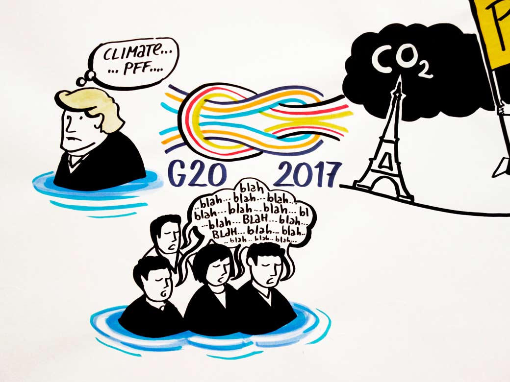 Graphic Recording Trump Klima G20