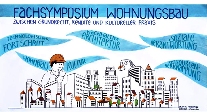 Fachsymposium Wohnungsbau Graphic Recording Gabriele Heinzel